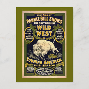 Cartão Postal Excelente Pawnee Bill 1903 - Vintage Wild West