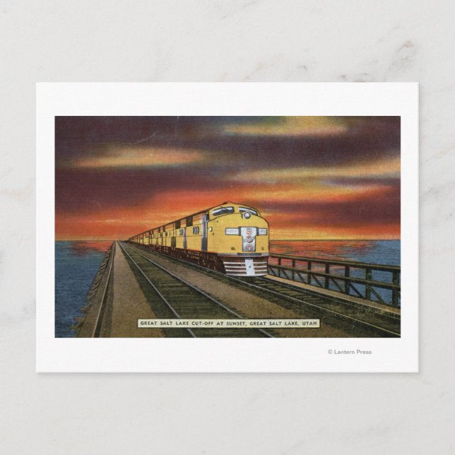 Cartão Postal Excelente Salt Lake Railroad Cutoff (Frente)