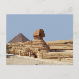 Cartão Postal Excelente Sphinx no planalto de Giza. Egito, 20 de