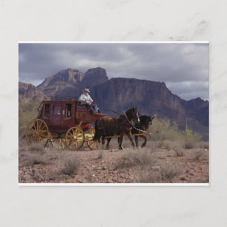 Cartão Postal Excelente Western Trail Stagecoach