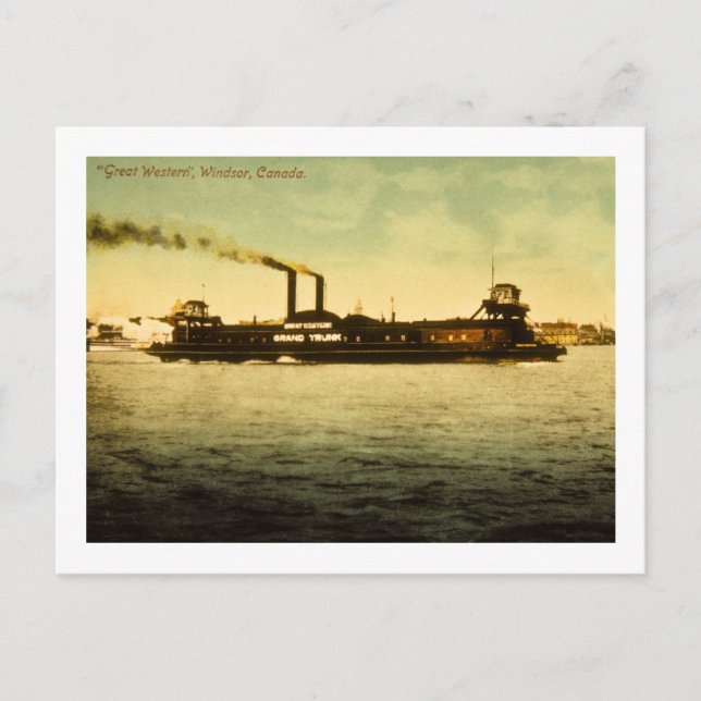 Cartão Postal Excelente Western, Windsor, Canadá (Frente)