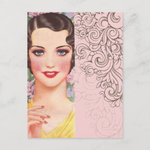 Cartão Postal Excelentes de arte pela moda parisiense