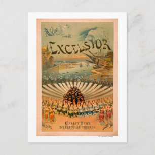 Cartão Postal Excelsior Kiralfy Teatro Espetacular de Triunfos