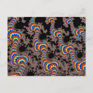 Cartão Postal Execução de cores - Arte frontal