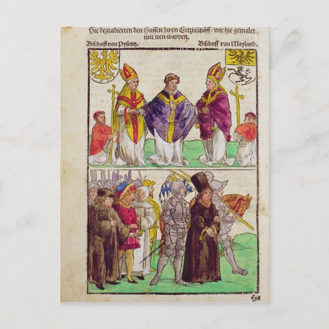 Cartão Postal Execução de Jan Hus (Frente)