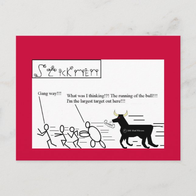 Cartão Postal Executando o Cartão-Postal de Bulls... (Frente)