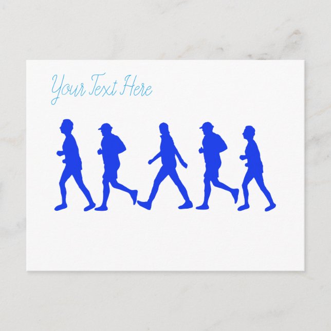 Cartão Postal Executando o trabalho de Corrida (Frente)