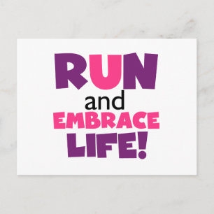 Cartão Postal Executar Embrace Life Pink