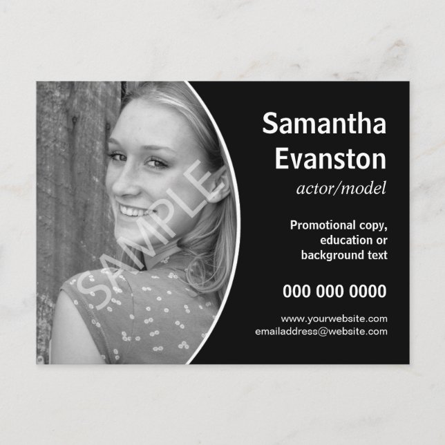 Cartão Postal Executores com Capa Curvada de Promoção Negra (Frente)