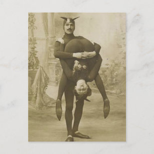 Cartão Postal Executores de circo engraçados do Victorian do