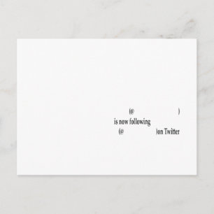 Cartão Postal Exemplo a seguir em Adicionar Texto do Twitter