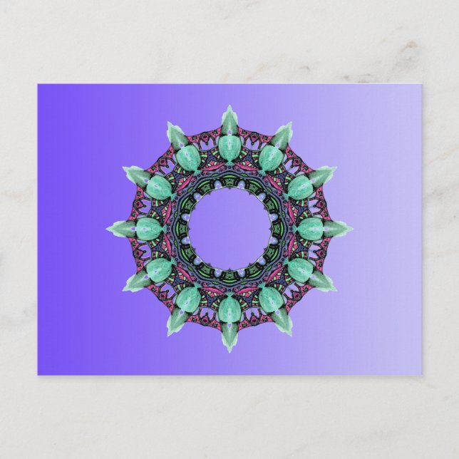 Cartão Postal EXEMPLO APENAS gradientes de COR - violeta (Frente)