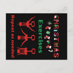 Cartão Postal Exercícios De Natal Engraçados Repetem-Se Conforme