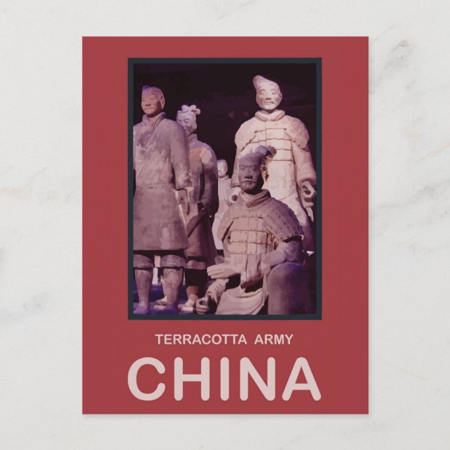 Cartão Postal Exército Terracotta da China (Frente)