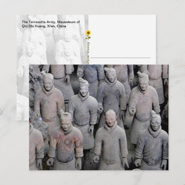 Cartão Postal Exército Terracotta, Xi'an, China - (Frente/Verso)