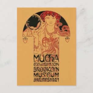 Cartão Postal Exibição de Arte do Museu Mucha Brooklyn Restaur
