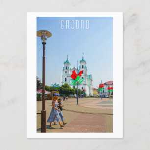 Cartão Postal Exibição de Cidade da Arquitetura do Grodno Belaru