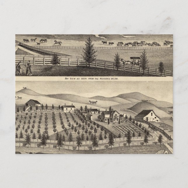 Cartão Postal Exibição de compartimento e residência do JR Rosa (Frente)