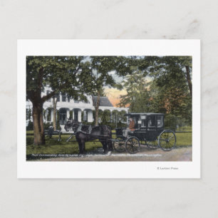 Cartão Postal Exibição Exterior dos Trimestres do Posto