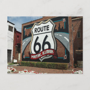 Cartão Postal Exibições clássicas da rota 66 ilIllinois