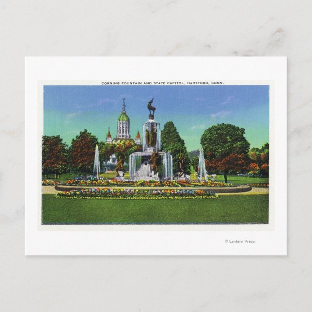 Cartão Postal Exibir com Bldg de Capitólio Estadual em Distância (Frente)