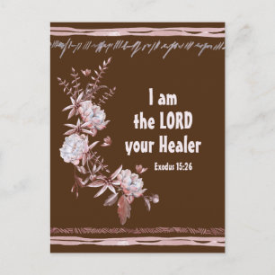 Cartão Postal Êxodo 15:26 Eu sou o Senhor Sua Bíblia Healer Ve