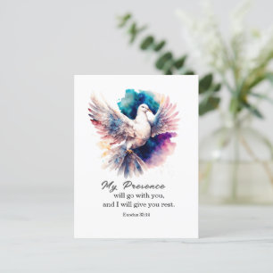 Cartão Postal Êxodo 33:14 Minha presença vai com você Bíblia