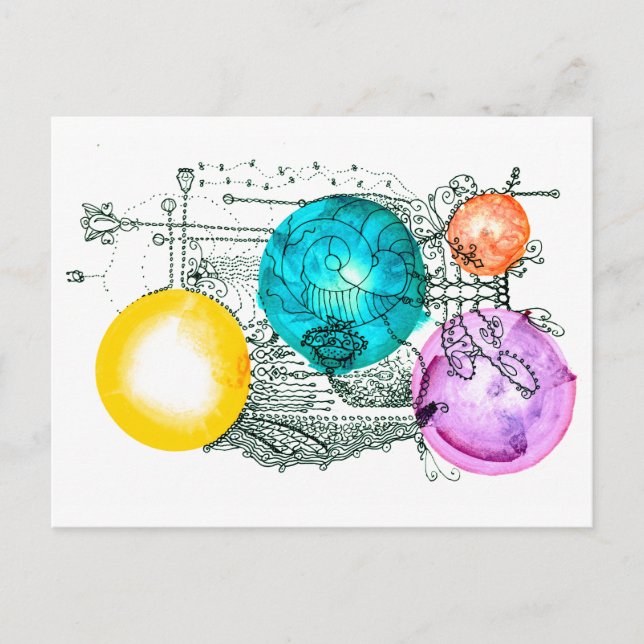 Cartão Postal Expandindo a arte fina multiversa (Frente)