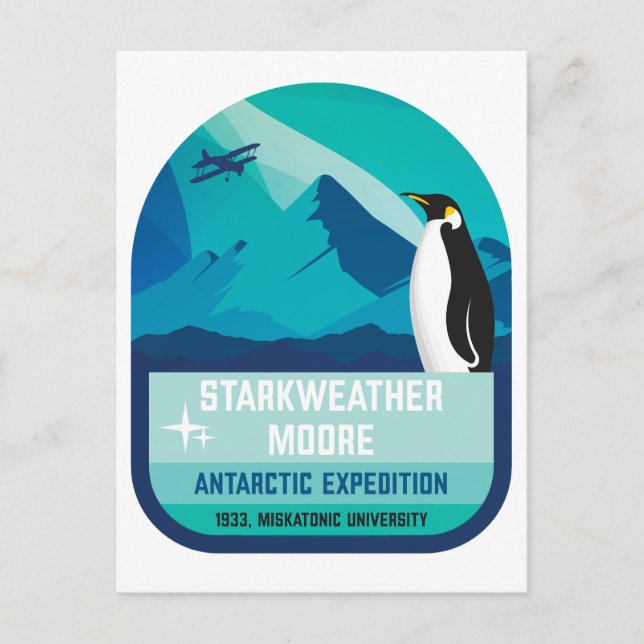 Cartão Postal Expedição Antártica Starkweather-Moore (Frente)