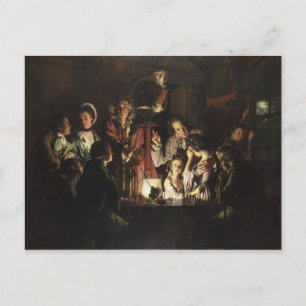 Cartão Postal Experiência em Pássaro em Bomba de Ar por Wright