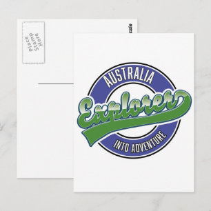 Cartão Postal Explorador australiano em aventura
