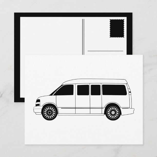 Cartão Postal explorador campervan (Frente/Verso)