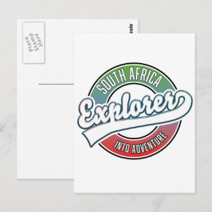 Cartão Postal Explorador da África do Sul na aventura