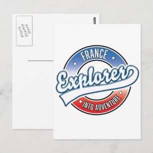 Cartão Postal explorador da França na aventura