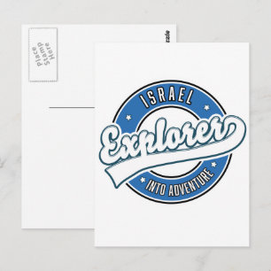 Cartão Postal explorador de Israel na aventura