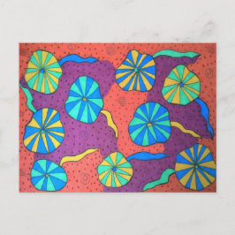 Cartão Postal Explorando o Abstrato de profundidade colorida