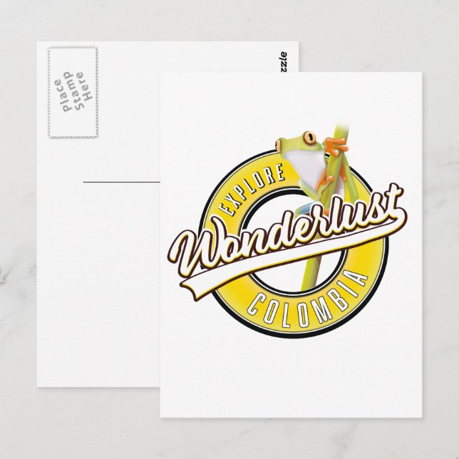 Cartão Postal explorar Colômbia desejo de viajar (Frente/Verso)