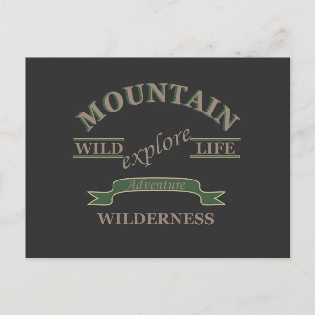 Cartão Postal Explorar explorador de natureza selvagem (Frente)