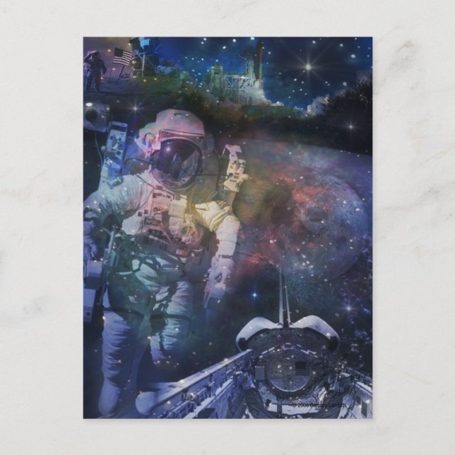 Cartão Postal Explore a beleza do espaço (Frente)