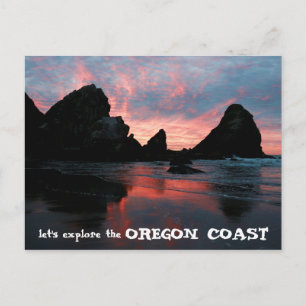 Cartão Postal Explore Oregon Coast Sunrise Harris Beach