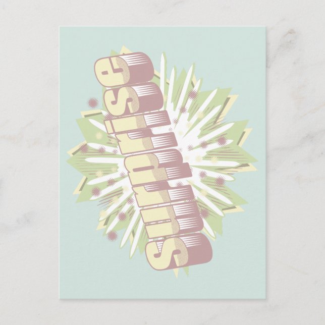 Cartão Postal Explosão da onomatopeia surpresa (Frente)