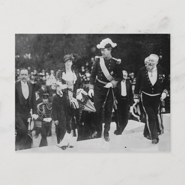 Cartão Postal Expo Rei Albert & Queen Elizabeth Ghent 1913 (Frente)