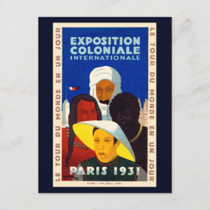 Cartão Postal Exposição Colonial Paris 1931