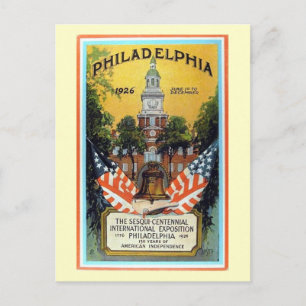 Cartão Postal Exposição Filadélfia 1926 Vintage