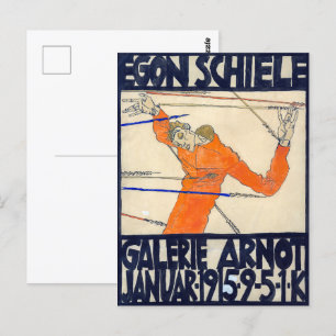 Cartão Postal Exposição na Galeria Arnot Egon Schiele