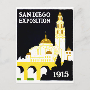 Cartão Postal Exposição San Diego 1915