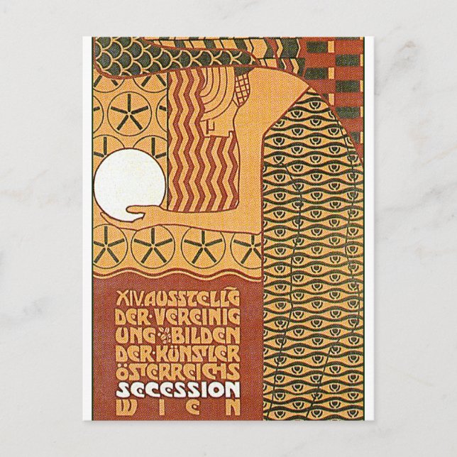 Cartão postal: exposição Secessão Art-14 Viena, 19 (Frente)