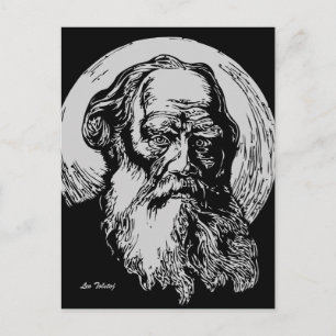 Cartão Postal Expressionista Vetor Art Leo Tolstoy