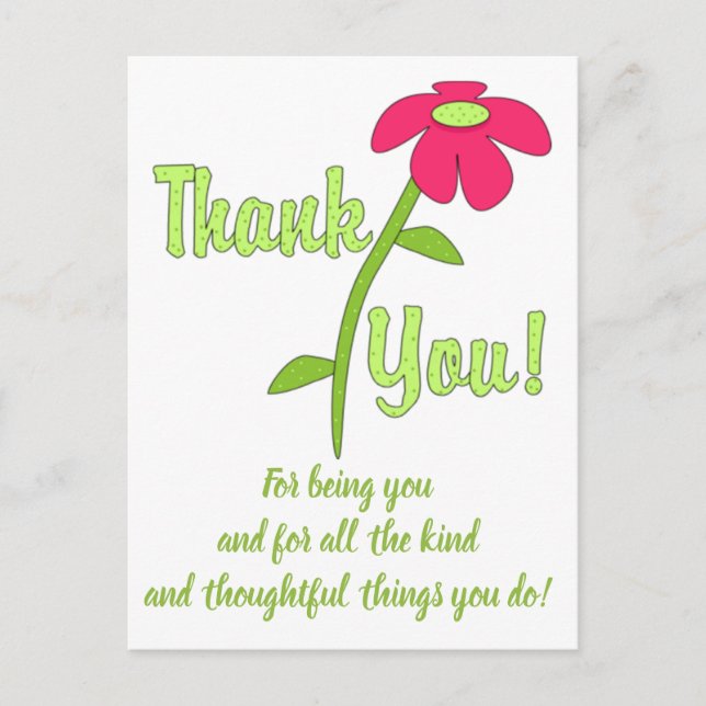 Cartão Postal EXPRESSÕES BONITAS - Obrigado (Frente)