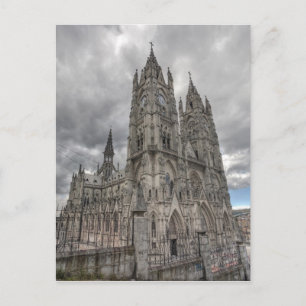Cartão Postal Exterior da Basilica em Quito, Equador
